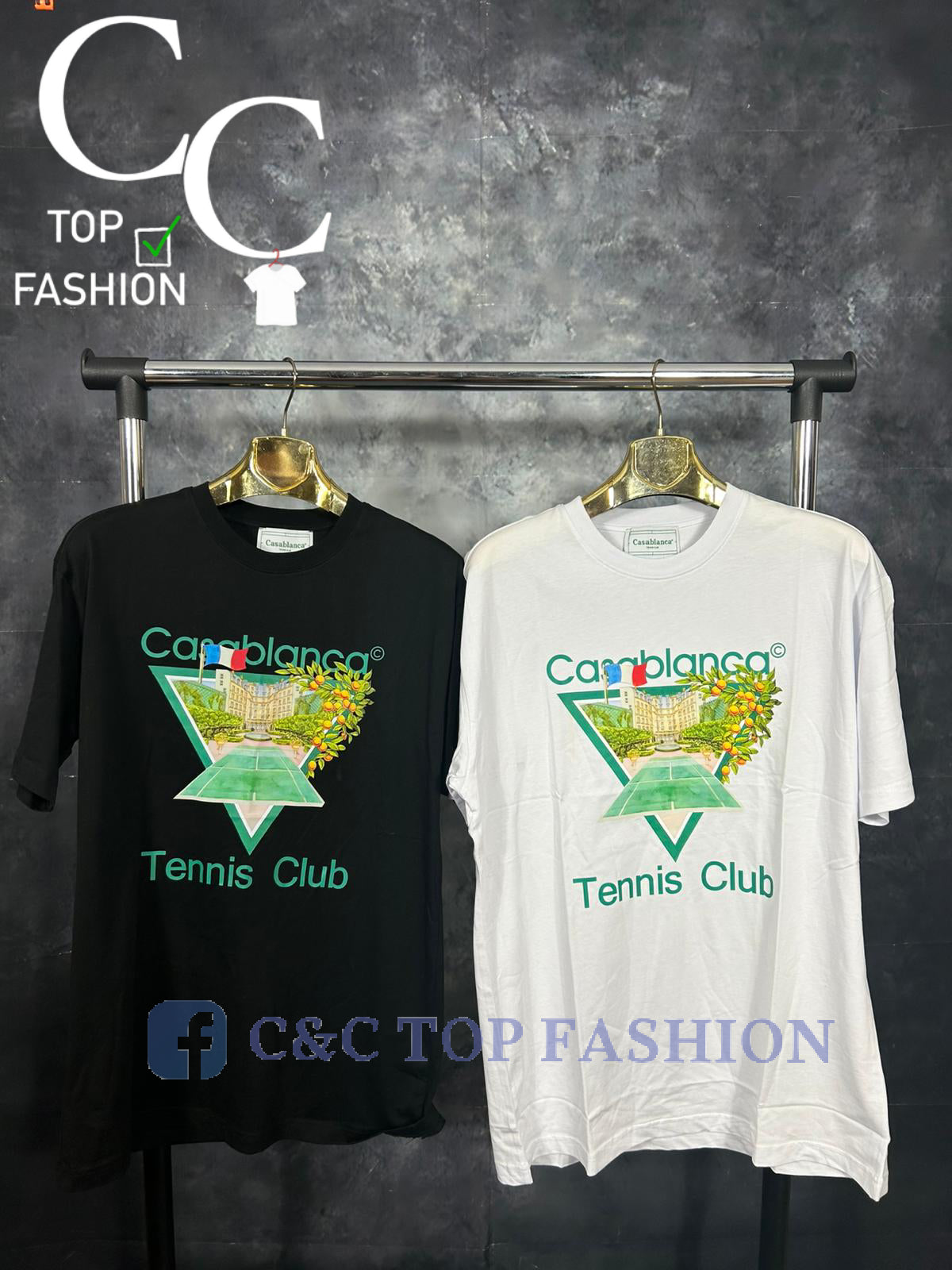 Tricou Casablanca Alb/Negru